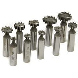 BLUEFOX TOOLS Woodruff Key Cutters | 10 Pieces | Accurate Keyword Machining | The Power Woodruff Cutters | Locking Tools | Made of M2 Grade HSS (Without Stand)