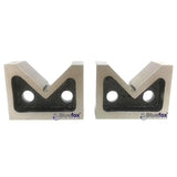 3" Cast Iron Vee Block Set – Matched Pair, Hardened & Ground, 75 x 56 x 31MM | Bluefox Tools