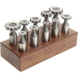 10-Piece HSS Woodruff Keyseat Cutter Set | American Standard Sizes 403, 204, 404, 305, 505, 406, 506, 407, 507, 408 | High-Speed Steel Key Cutters for Milling Machines & Metalworking
