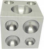 Premium Hardened Steel Dapping Block – 18-Cavity Jewelry Forming & Metalworking Tool