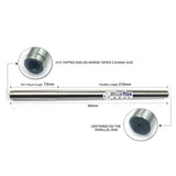 BlueFox Precision Morse Taper 2 Lathe Alignment Test Mandrel Bar 283mm Long MT2 Shank M10 Tapped End Tailstock Alignment Tool for High Accuracy Metalworking and Machining