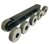 BLUEFOX TOOLS Single Wheel Knurling Tool Holder | For Knurling Operation | With Different pattern | Gripping Product | Straight and diagonal Shapes Knurls| 12 x 12 x 100 mm Size | 6 HSS KNURLS