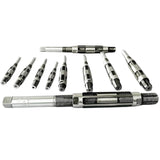 Adjustable Reamer Set H1–H10 (3/8" to 15/16") – Carbon Steel Blades & Mild Steel Body | Straight Flute Hand Reamers for Metal, Wood & Plastic | Precision Hole Finishing Tools