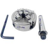 Bluefox Tools 70mm 4-Jaw Independent Chuck with M14x1 Thread & 1MT Shank