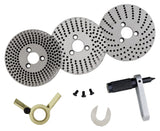 Bluefox Tools Quality Precision Indexing Plate Set/Dividing Plates Set For Hv4 & Hv6 Rotary Tables | 3 Plates Sizes | Plate Diameter 100Mm | Inside Diameter : 21 Mm Thickness Of The Plate : 7.5 Mm