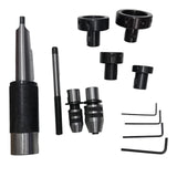 BlueFox 3MT Lathe Tailstock Tap and Die Holder Set | Sliding Floating Type Die Holder Attachment in 3MT Shank | Ideal For Threading & Tapping, cutting accurately aligned threads on lathe