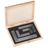 BLUEFOX TOOLS Engineers Squares Set 4Pc (2/3/4/6 Inch) | Try Square Set| Engineers Combination Set| Machinist & Mechanical Engineer Steel Square, High Precision 90 Degree Testing Measuring Tool
