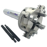 50mm 4-Jaw Self-Centering Mini Lathe Chuck – Reversible with MT2 Arbor | Bluefox Tools