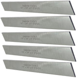 BLUEFOX TOOLS Set of 5 HSS Trapezoid Blades | 1/8"x 3/4"(Wide) x 6"(Long) Size, For Lathe Spare Parting Cut Off | Milling Cutters & Tool Holders | Durable Quality-Hardened Steel for Engineers Product