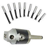 50mm Boring Head Set with MT3 Holder β 9pcs 12mm Boring Bars β Precision Milling & Boring Tool
