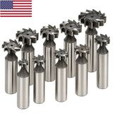 🔧 10PCS HSS M2 Woodruff Keyseat Cutter Set – 1/2" to 1" Cutting Diameter | Staggered Tooth | 1/2" Shank