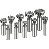 🔧 10PC HSS M2 WOODRUFF KEYSEAT CUTTER SET – 1/2" TO 1" CUTTING DIAMETER | STAGGERED TOOTH | 1/2" SHANK | BLUEFOX TOOLS