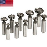 🔧 10PC HSS M2 WOODRUFF KEYSEAT CUTTER SET – 1/2" TO 1" CUTTING DIAMETER | STAGGERED TOOTH | 1/2" SHANK | BLUEFOX TOOLS