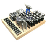 56 Pcs Dapping Punch Set Jumbo Doming & Steel Swage Block Jewelry Forming Kit | UK STOCK