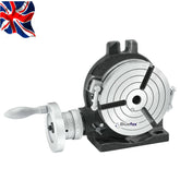 HV6 Rotary Table 6" | 3 Slot Horizontal & Vertical Milling Machine Rotary Table MT2 | UK STOCK