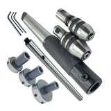 Lathe Tailstock Tap & Die Holder Set MT3 | 8 Piece Threading & Tapping Kit | UK STOCK