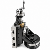 Vertical Milling Slide 4" x 5" with Double Swivel Base & 2" 50mm Self-Centering Vice for Myford 7 Super 7 Lathe, 80mm Travel, Metric Graduated | UK STOCK
