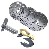 BlueFox Tools Indexing Plate Set for HV4 & HV6 Rotary Tables | 3 Dividing Plates with Mounting Hardware | 100mm Precision Dividing Attachment