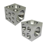 Steel Dapping Doming Block 50mm (2") Cube with 18 Half-Sphere Depressions 3.5–39mm | Jewelry Forming Block | Bluefox Tools | UK STOCK