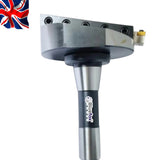 100mm Fly Cutter with R8 Shank & Indexable TNMG16 Carbide Tool Bit | Milling Machine Facing Cutter | Bluefox Tools | UK STOCK