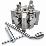 T2 Dixon Type Quick Change Tool Post Set with 2 Standard Tool Holders, 26mm Tool Capacity, 97x97x72mm Main Block for Colchester Student Master Lathe | UK STOCK