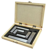 4-Piece Precision Engineers Steel Square Set – 2”, 4”, 6”, 8” Hardened & Ground Measuring Squares UK STOCK
