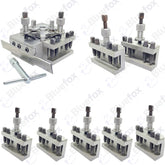 10 Piece T63 Quick Change Tool Post Set for Harrison Bantam & Colchester 5-1/2" & 6" Lathes | 24mm Capacity