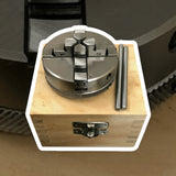 65mm 4 Jaw Self-Centering Mini Lathe Chuck | M14×1 Threaded | Reversible Jaws | Wooden Box