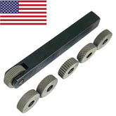 Single Wheel Knurling Tool Holder 10×10mm Shank with 6 HSS Knurls | Mini Lathe Knurling Tool