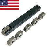 Single Wheel Knurling Tool Holder 10×10mm Shank with 6 HSS Knurls | Mini Lathe Knurling Tool