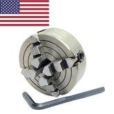 4 Jaw Independent Lathe Chuck 70mm (2-1/4") M14 x 1 Thread – Mini Lathe Precision Chuck
