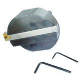100mm (4") Fly Cutter MT3 Shank with M12x1.75 Drawbar – TNMG16 Carbide Insert & HSS Tool Bit Milling Tool