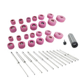 Sioux Valve Seat Grinding Stones Set – 24 Pcs Wheels with 11 Pilots + 11/16" Stone Holder | Valve Seat Grinder Kit