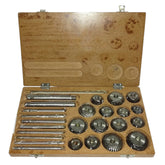 Valve Seat HCS Cutter Set 15 Pcs | High Carbon Steel Engine Valve Seat Cutters | With Arbor, Pilots & T-Handles | Wooden Box |