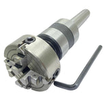 4 Jaw Independent Lathe Chuck 70mm with MT2 Revolving Live Center M14x1 Set | DE