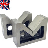 4" Cast Iron V Block Set (Pair) | Precision Vee Blocks 100 x 38 x 75mm | UK STOCK