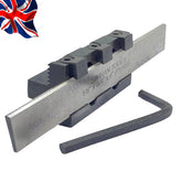 10mm Adjustable Parting Tool Holder with 3/4" HSS Cut-Off Blade for Lathe | UK STOCK