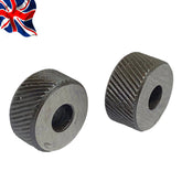Pair of Carbon Steel Medium Knurling Wheels | 3/4" x 3/8" x 1/4" | Replacement Knurls for Lathe Knurling Tools | UK STOCK