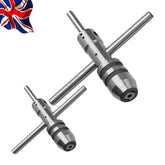2 Piece Piloted Tap Wrench Set | 1/16"–1/2" Capacity | Lathe & Drill Press Tapping Tool | UK STOCK