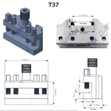T37 Standard Holder 12mm Capacity | Quick Change Toolpost Holder for Myford ML7 & Super 7 | UK STOCK