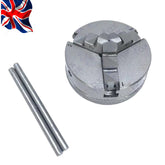 65mm 3 Jaw Self Centering Lathe Chuck M14 x 1 Thread | Mini Lathe & Unimat Chuck | UK STOCK