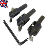 Engineers Fly Cutter Set with HSS Round Tool Bits | 8mm Shank | 3 Piece Milling Cutter Set | UK STOCK