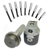 R8 Boring Head Set 50mm with R8 Shank & 9 Piece Brazed Boring Bar Kit | Bridgeport Milling Tools | UK STOCK