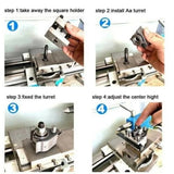 Multifix Style A1 40 Position Quick Change Tool Post Set | 150–300mm Swing Lathe | Bluefox Tools | UK STOCK