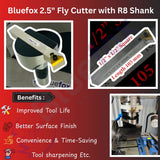 2-1/2" R8 Fly Cutter with TNMG16 Carbide Tool Bit | Bridgeport Milling Machine Fly Cutter | UK STOCK