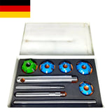 Carbide Tipped Valve Seat Face Cutter Set 5 Pcs | Double-Sided Valve Seat Cutters with Pilots | Bluefox Tools | DE