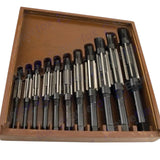 11 Pcs Adjustable Hand Reamer Set H4–H14 (15/32"–1-1/2") HSS Blades with Wooden Box | Bluefox Tools | DE