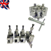 T51 Quick Change Tool Post Set 5 Piece with Standard, Boring & Parting Holders | 16mm Capacity | Bluefox Tools | UK STOCK