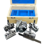 T51 Quick Change Tool Post Set with Standard, Boring & Parting Holders | Boxford Lathe | Wooden Box | Bluefox Tools | UK STOCK