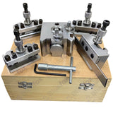T51 Quick Change Tool Post Set with Standard, Boring & Parting Holders | Boxford Lathe | Wooden Box | Bluefox Tools | UK STOCK